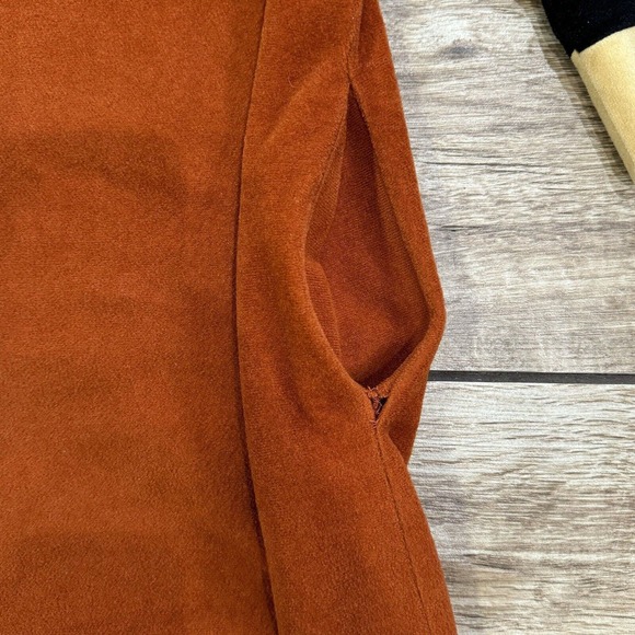 Vanity Fair Velour Robe House Coat With Zipper Brown - Picture 9 of 10